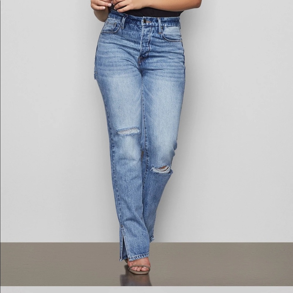 NWOT Good American good boy jeans!
